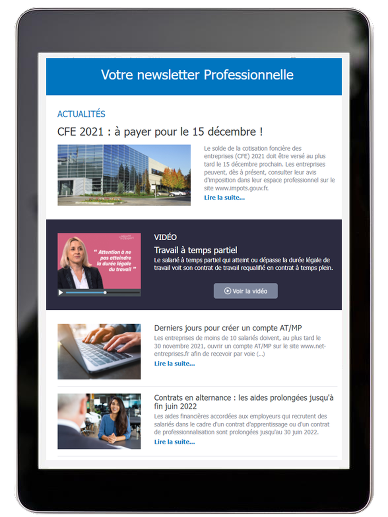 Votre newsletter hebdo